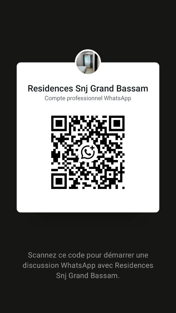 QR code du compte professionnel WhatsApp de SnJ Grand-Bassam Residences